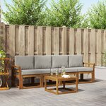 vidaXL Ensemble de canapés d'extérieur 5 pc Gris Naturel et Clair