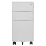 vidaXL Classeur mobile Gris clair 30x45x59 cm Acier