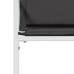 vidaXL Chaises de jardin avec coussins lot de 4 blanc acier/textilène