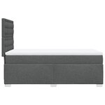 vidaXL Sommier à lattes de lit avec matelas Gris foncé 90x200 cm Tissu