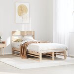 vidaXL Cadre de lit sans matelas 90x200 cm bois de pin massif