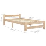 vidaXL Cadre de lit sans matelas bois massif de pin 100x200 cm