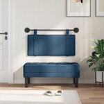 vidaXL Tête de lit suspendue Bleu Tissu