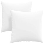vidaXL Coussins de canapé 2 Pièces Blanc 60 x 60 cm tissu