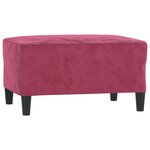 vidaXL Ensemble de canapés 4 Pièces avec coussins rouge bordeaux velours