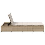 vidaXL Transat avec coussin flottant beige résine tressée