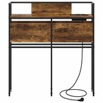 vidaXL Tête de lit de rangement Chêne fumé 75 cm Bois d'ingénierie