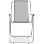 vidaXL Ensemble à manger d'extérieur 8 Pièces Acier et textilène Gris