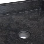 vidaXL Lavabo Noir 40x40x10 cm Marbre