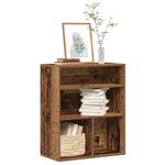 vidaXL Bibliothèque vieux bois 60x30x71 5 cm bois d'ingénierie