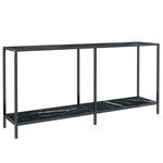vidaXL Table console Noir 160x35x75 5 cm Verre trempé