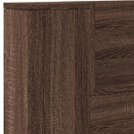 vidaXL Armoire tête de lit avec LED chêne marron 220x16 5x103 5 cm