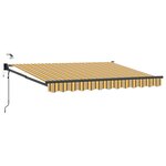 vidaXL Auvent rétractable électrique Jaune et Gris 3 5 x 2 5 m