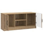 vidaXL Meuble TV Chêne artisanal 102 x 34 5 x 47 cm Bois d'ingénierie