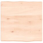 vidaXL Dessus de table bois massif non traité bordure assortie