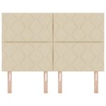 vidaXL Tête de lit Design à blocs en diamant Crème 160 cm Tissu