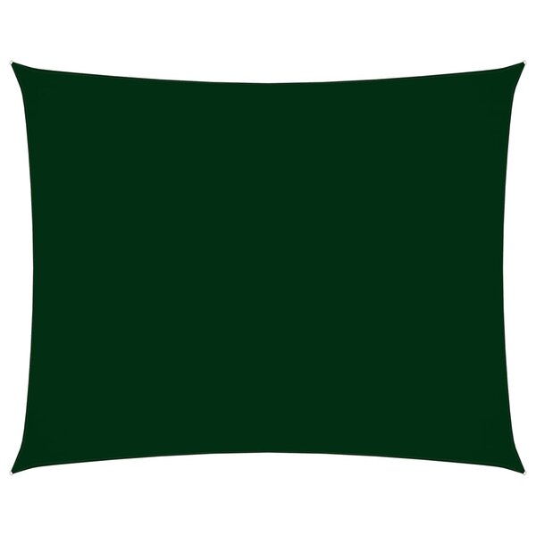vidaXL Voile de parasol tissu oxford rectangulaire 2x3 5 m vert foncé