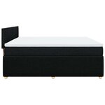 vidaXL Sommier à lattes de lit avec matelas Noir 180x200 cm Tissu