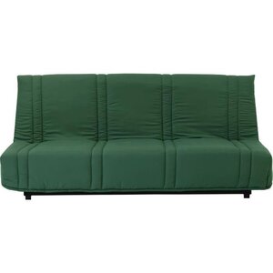Clic clac 3 places - Tissu coton vert foret - Couchage 125 x 190 cm - 193 x 92 x 93 cm