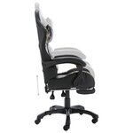 vidaXL Fauteuil de jeux vidéo repose-pied Noir/camouflage Similicuir