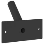 vidaXL Support de mât de drapeau Noir 13 x 6 cm Acier