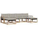 vidaXL Ensemble de canapés d'extérieur 6 pc Blanc et gris clair
