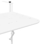 Table de balcon pliable blanche 60x40 cm en acier