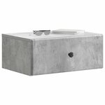 vidaXL Cabinet de chevet mural 2 Pièces Gris béton 49 x 34 5 x 20 cm