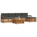 vidaXL Ensemble de canapés d'extérieur 6 pc Naturel et Anthracite