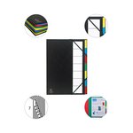 Trieur rigide ORDONATOR dos extensible 7 compartiments Noir EXACOMPTA