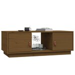 vidaXL Table basse Marron miel 100x50x35 cm Bois massif de pin