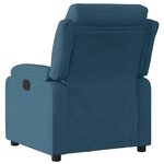 vidaXL Fauteuil inclinable bleu velours