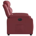 vidaXL Fauteuil inclinable électrique Rouge bordeaux Similicuir