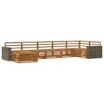 vidaXL Ensemble de canapés d'extérieur 7 pc Naturel