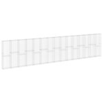 vidaXL Mur en gabion avec couvercles Acier galvanisé 900x30x200 cm