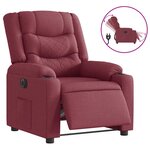 vidaXL Fauteuil inclinable électrique Rouge bordeaux Tissu