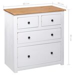 vidaXL Buffet Blanc 80x40x83 cm Pin Gamme Panama