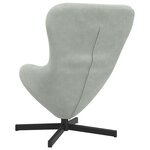 Chaise œuf vidaXL en velours gris clair