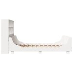 vidaXL Lit bibliothèque sans matelas blanc 120x200 cm bois massif