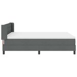 vidaXL Lit à ressorts avec tête de lit Gris foncé 190 x 140 cm tissu
