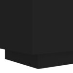 vidaXL Armoire de chevet avec lumières LED noir bois d'ingénierie