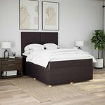 vidaXL Sommier à lattes de lit avec matelas Marron foncé 140x190 cm