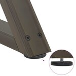 vidaXL Pieds de table à manger 2 pièces Acier naturel 80 x (72-73 3) cm Acier