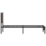vidaXL Cadre de lit en métal avec tête de lit chêne marron 100x200 cm