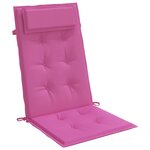 vidaXL Coussins de chaise à dossier haut lot de 6 rose tissu oxford