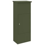 vidaXL Boîte de dépôt de colis Vert olive 44.5 x 29 x 110.5 cm Acier