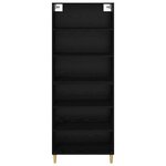 vidaXL Haut Armoire Chêne noir 69 5 x 32 5 x 180 cm Bois d'ingénierie