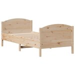 vidaXL Cadre de lit sans matelas 100x200 cm bois massif de pin