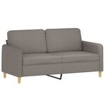 vidaXL Ensemble de canapés 3 Pièces avec coussins Taupe Tissu