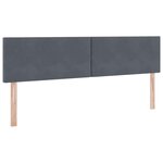 vidaXL Lit de Rangement avec matelas Gris foncé 160 x 200 cm Velours